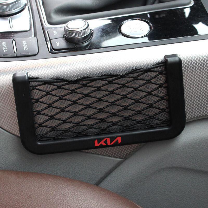 1pcs Universal Car Interior Mesh Organizer Storage Bag For KIA Rio Ceed Sportage Cerato Soul Sorento K2 K5 Flip