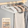 10pcs Upgraded Short Neck Hangers,Ultra-thin Space Saving Latex Clothing Hanger for Storage,Non-trace Skin-Smooth Drying Racks
