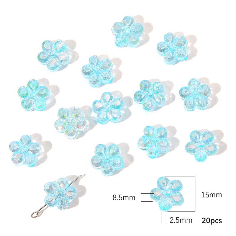 Large Shining Flower Acrylic Beads for DIY Jewelry & Earrings