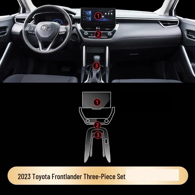 Toyota Frontlander Innenraum-Schutzfolien-Set - HD-Klar für Konsole, Schalthebel & Armaturenbrett-Dekor