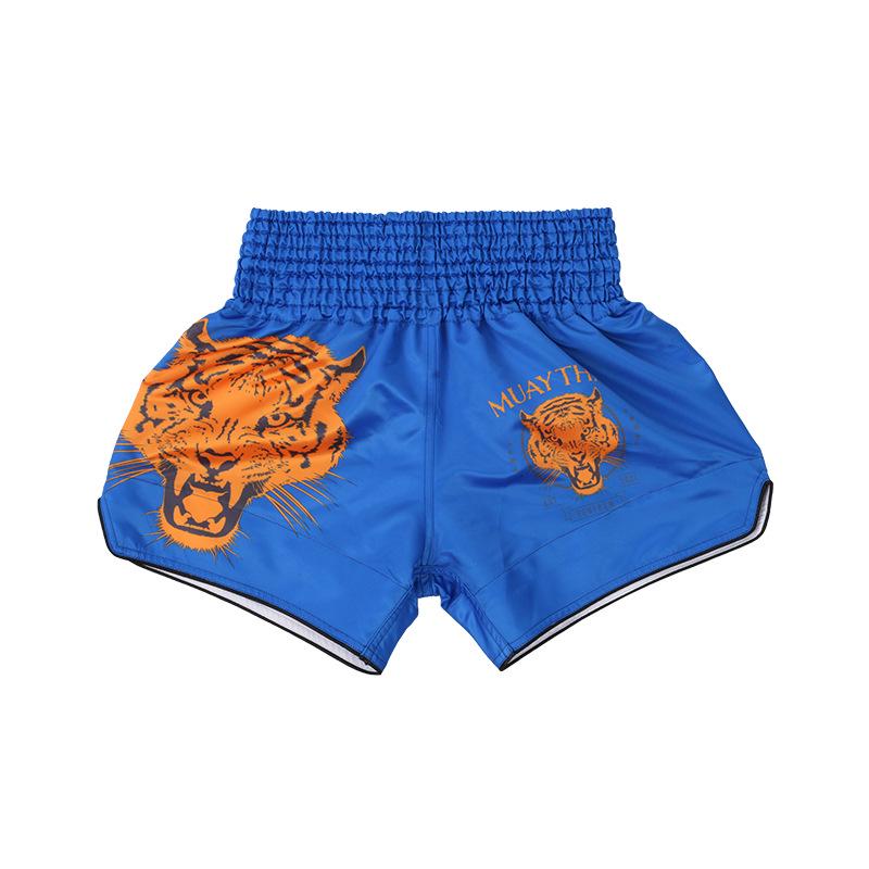 

Шорты для ММА - Голова тигра, стиль муай-тай, легкие и дышащие для бокса, саньда, ушу; Настраиваемый с логотипом L синий