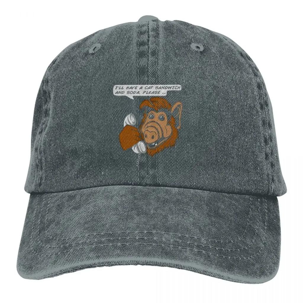 Multicolor Hat Peaked Men Women's Cowboy Cap Cat Sandwich And Soda Baseball Caps Personalized Visor Protect Hats