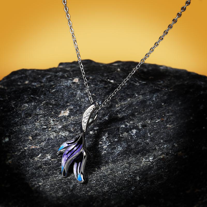 Fashionable Colorful Butterfly Necklace Retro Butterfly Necklace