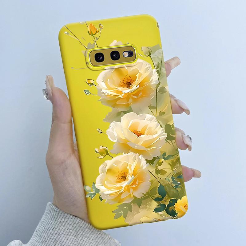 For Samsung Galaxy S10e Phone Case Flower Girls Design Soft Silicone TPU Back Housing for Galaxy S10E S10 E SM-G970F/DS Covers