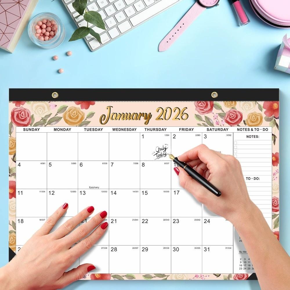 Spacious Wall Calendar Monthly Layout 18-Month Calendar Hanging Calendar  Office