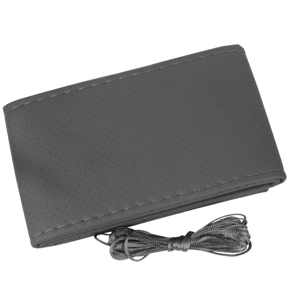 Braid On Steering Wheel Car Steering Wheel Cover With Needles and Thread Diameter 38cm