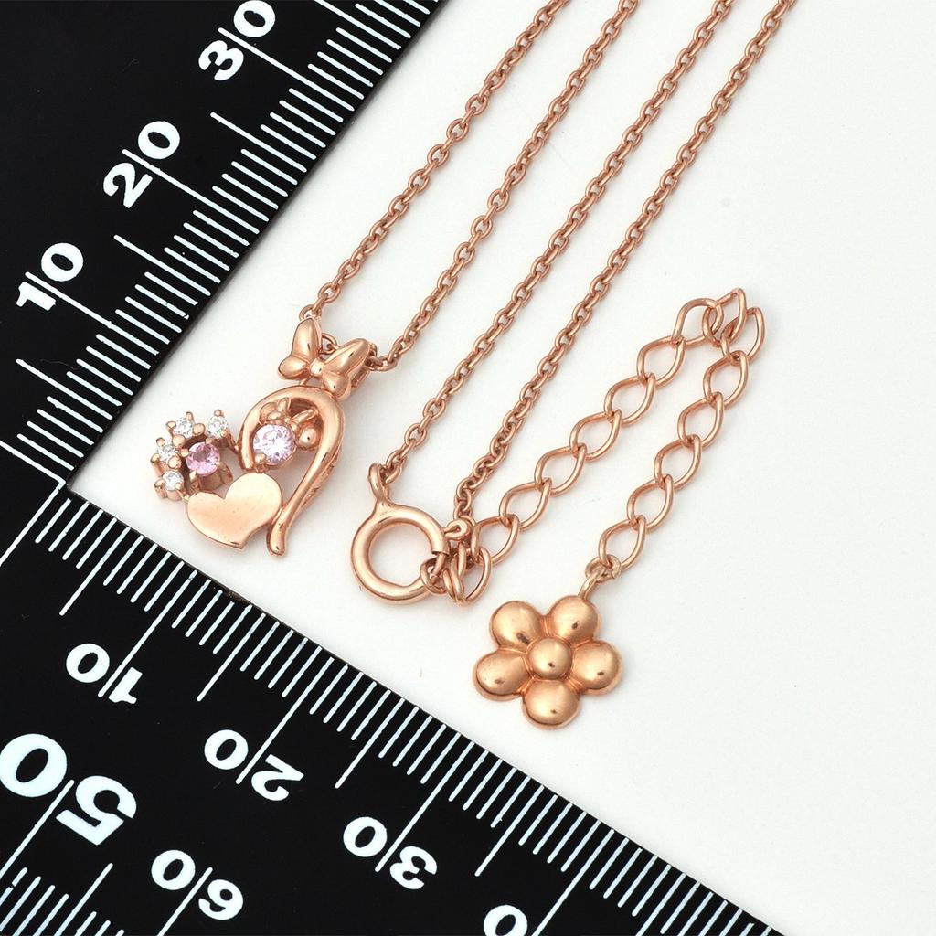 WISP Disney Minnie Silver Choice of Birthstone June Comes with Cake Cute [Wisp Disney] Necklace, Moonstone, Box, Women, Girlfriend, Gift, Birthday,