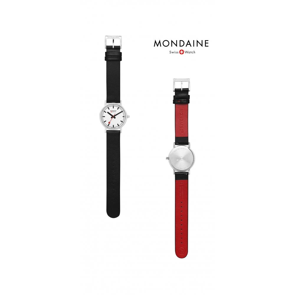 Mondaine A660.30314.11sbbv A660.30314.11sbb Klassische Uhr aus veganem Leder