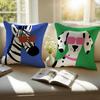 Cartoon Animal Pillow Case Cushion Cover Soft Washable Pillow Case Multi-Scene For Couch Bed Travel Office Use