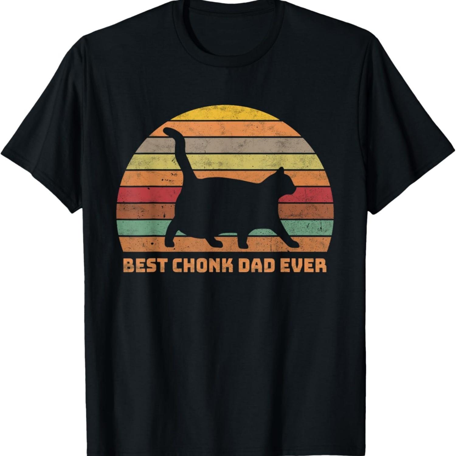 

Chonk Cat Scale Chonk Dad Meme Retro Memes T-Shirt S