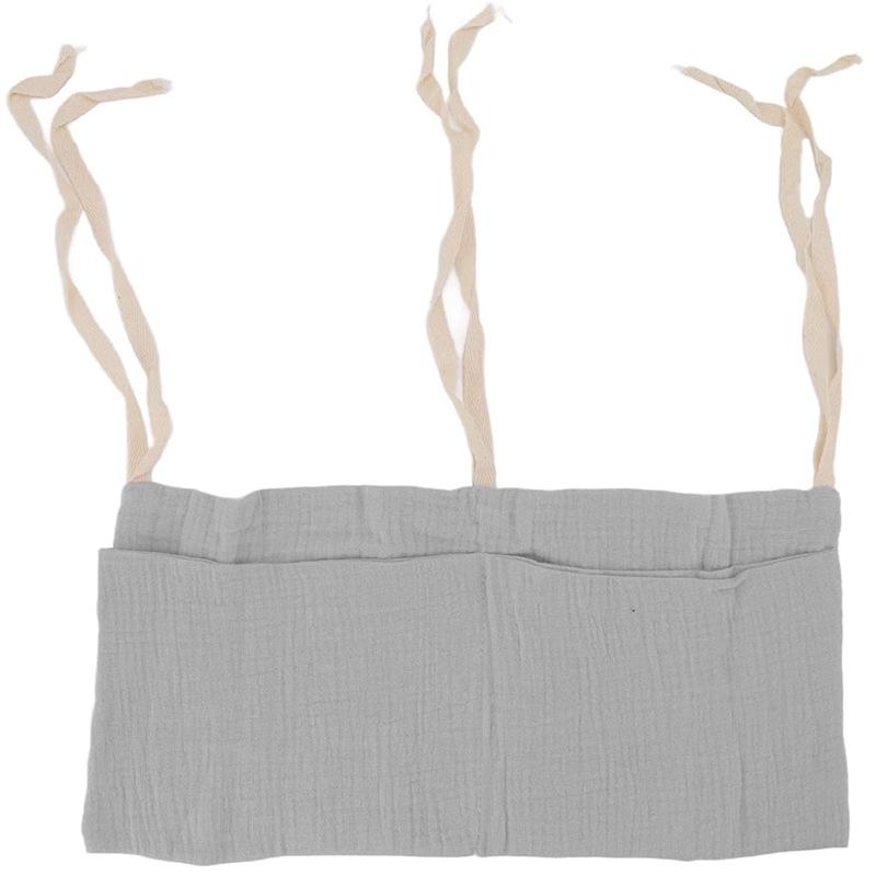 Pure Cotton Crepe Baby Crib Storage and Diaper Hanging Bag - Multiple Colors