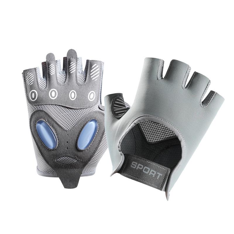 Yoga Ice Silk Half-Finger Fitness Gloves: Anti-Callus, Anti-Slip, Wear-Resistant for Training  Cycling
