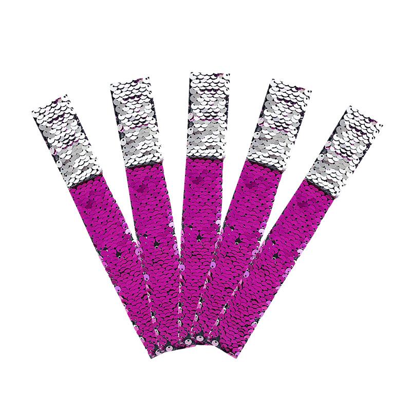 

5 шт. Блестящие браслеты-хлопушки с пайетками-русалками для девочек, украшение для дня рождения Маленькой Русалочки, подарок, детская игрушка, для детского душа