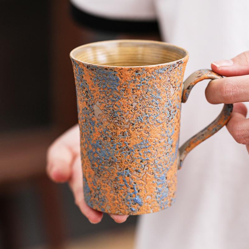 Nordic Style Ceramic Coffee Cup High Value Afternoon Tea American Latte Flower Cup Personalized Mug