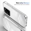 KEYSION Transparent Phone Case for VIVO Y35 Y22 Y22S Soft TPU+PC Anti-slip HD Clear Shockproof Phone Back Cover for VIVO Y22 Y35