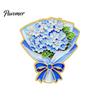 Artistic Floral Gift Bouquet Brooch Pin for Women, Enamel Romantic Flower Jewelry, Durable Zinc Alloy Lapel Coats Dresses And Scarves