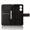 For ZTE Blade A34 Leather Case Wallet Phone Cover Diamond Texture