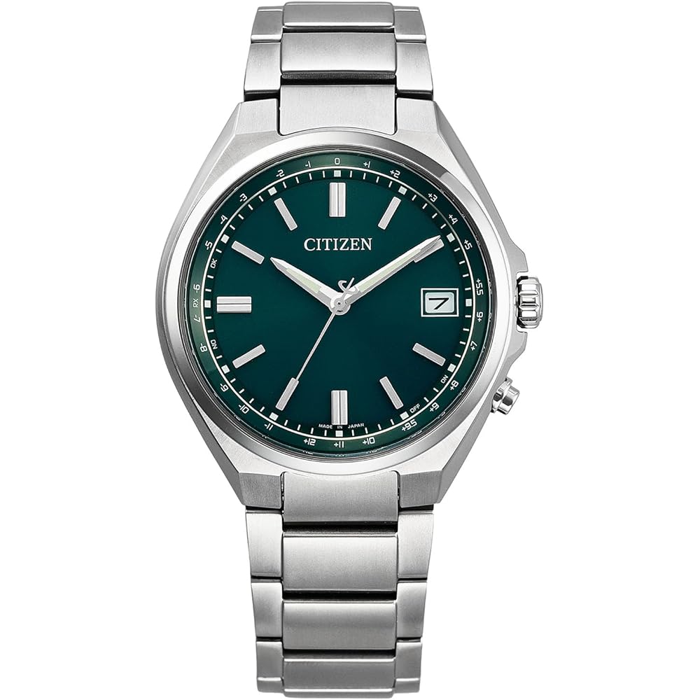 

Citizen Eco-Drive CB1160-55W Men s Analog Watch Solar Powered Waterproof Titanium Sapphire Glass Silver Dark Green