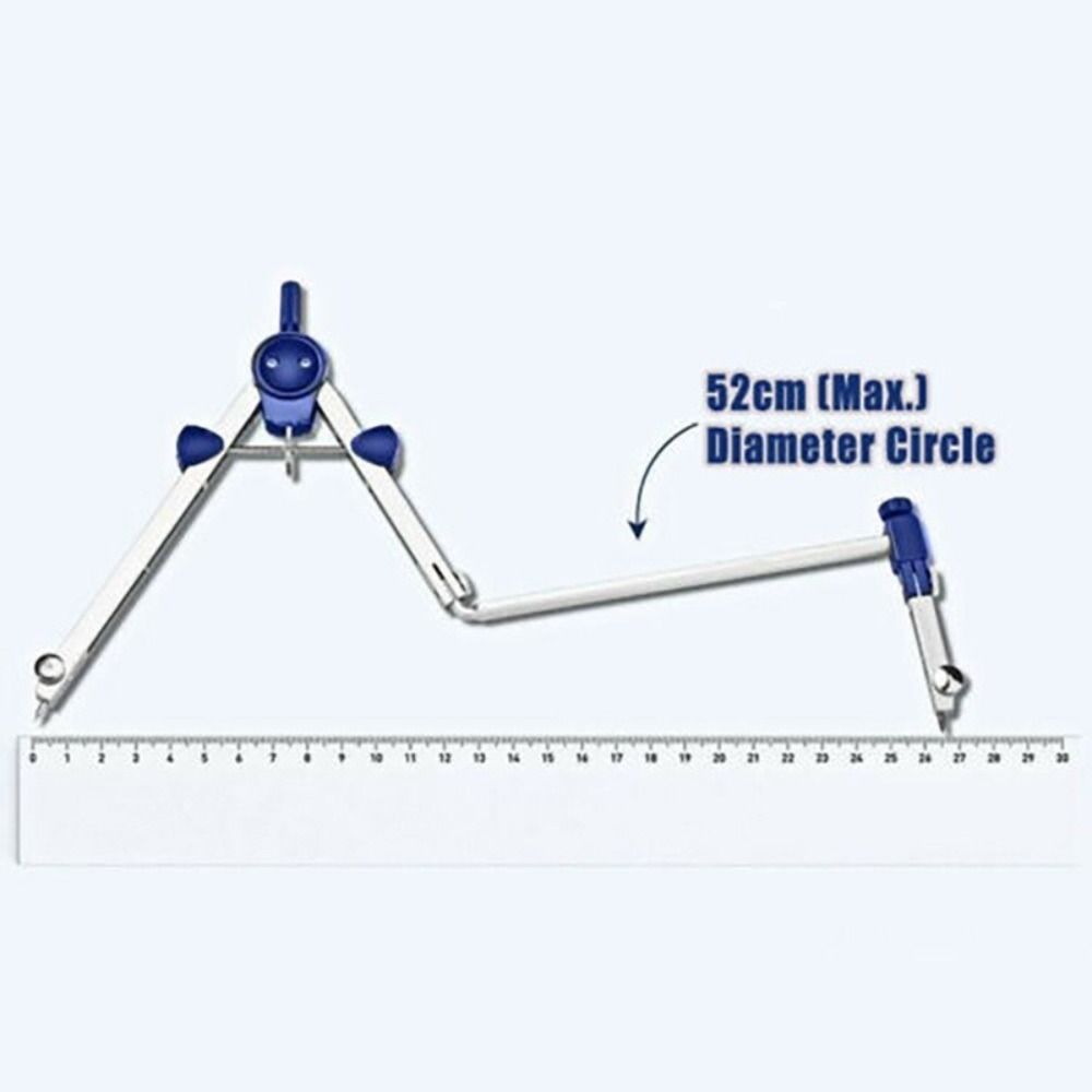 7 pezzi/Confezione Copertura Trasparente Kit Compasso da Disegno Righello Misuratore Matita Meccanica Set Strumenti per Disegno Acciaio Inossidabile Plastica