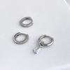 Retro Micro-set Ear Studs with Asymmetrical Drop-shaped Zirconia Small Ear Ring - Two Pairs of Earrings