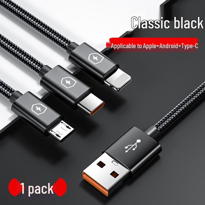 Andmai 100W Three-in-One Fast Charging Cable for Apple Devices