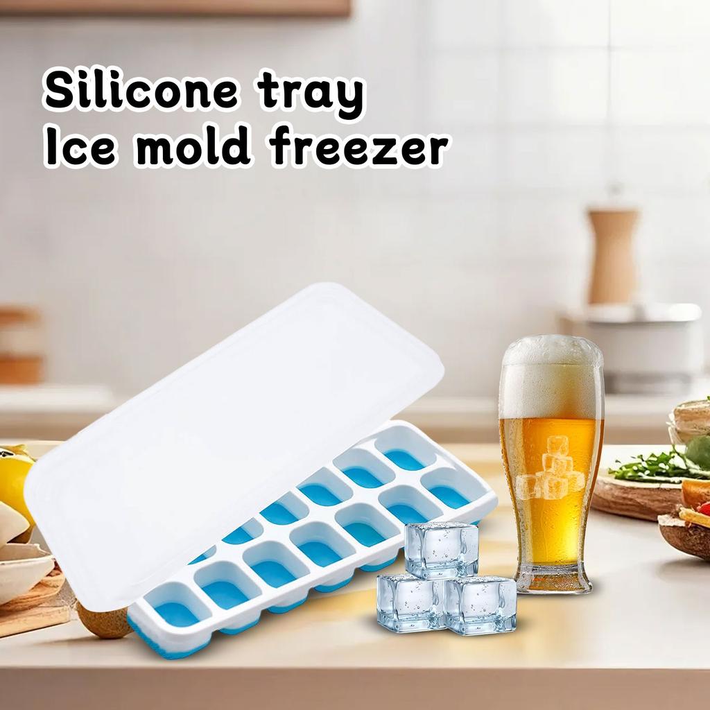 Silicone Tray Ice Mold Freezer Can Be Stacked