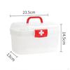 First Aid Case Storage Box Multi Purpose 2 Layer Dustproof Container for Hiking
