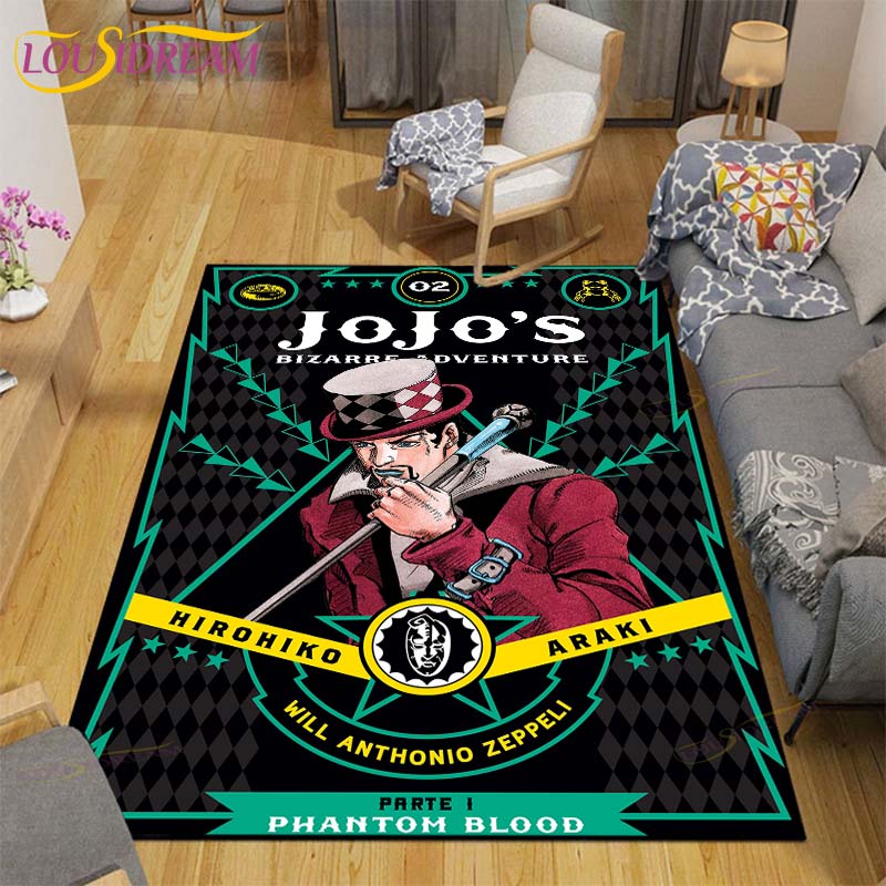 

Японське аніме JoJo Bizarre Adventure Підлога Нековзкий килим Килимок для кімнати Кухня Ванна підлога Водонепроникний килимок 160cm x 200cm