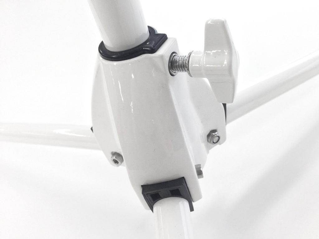 KC MCS-4400WH White Straight Microphone Stands (Set of 6) (Soft Case and Microphone Holder Included)