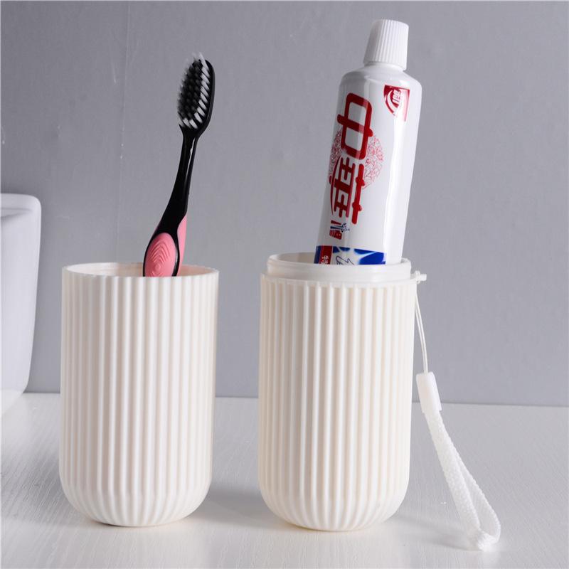 Portable Travel Minimalist Lidded Storage Cup for Mouthwash