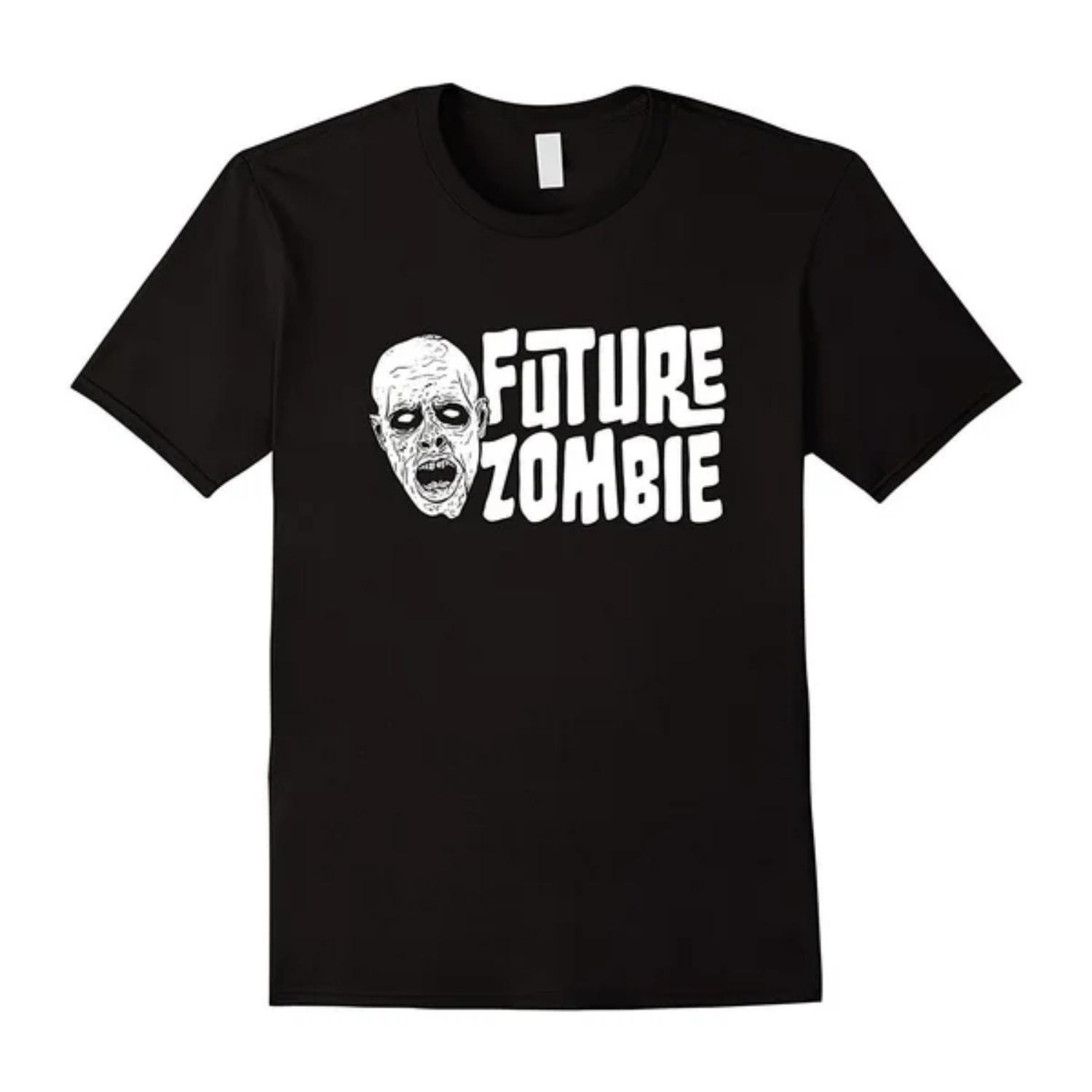 

Future Zombie Funny Halloween T-Shirt for Men Graphic T-Shirt S чёрный