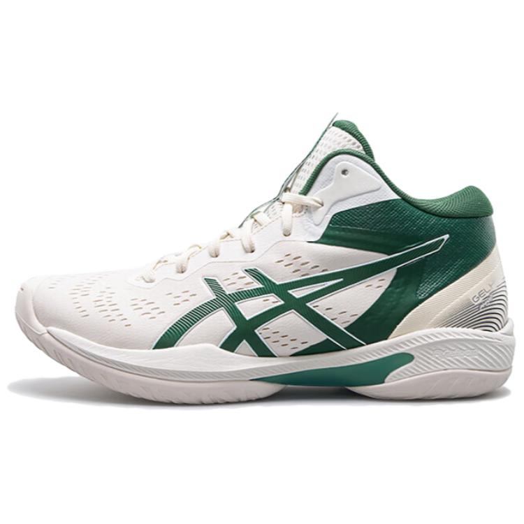 Nowe buty do koszykówki Asics GELHOOP V16 z wysoką cholewką Męskie Białe Zielone 1063A102-101
