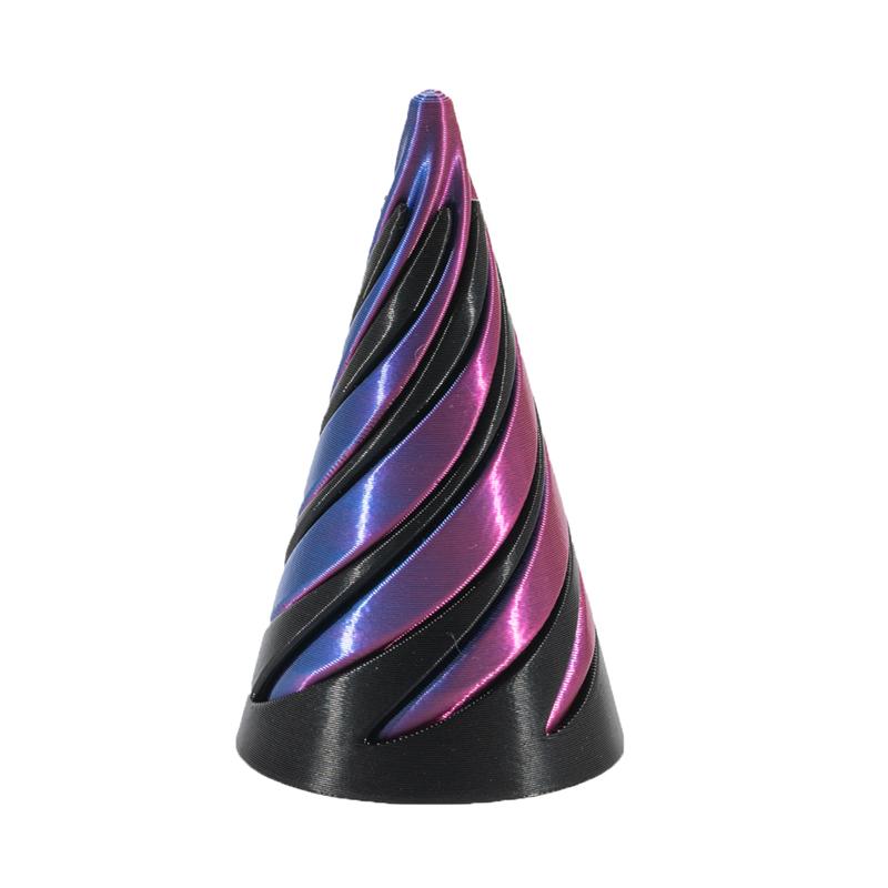 3D Printed Spiral Cone Toy Fidget Toy Impossible Pyramid Passthrough Sculpture Mini Vortex Thread Illusion For Kids And Adults