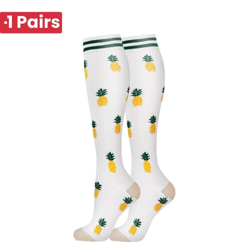 1 Pair Cute Cat Compression Socks Knee High 20-30 Mmhg Fit Medical Edema Diabetes Varicose Veins Running Sports Socks