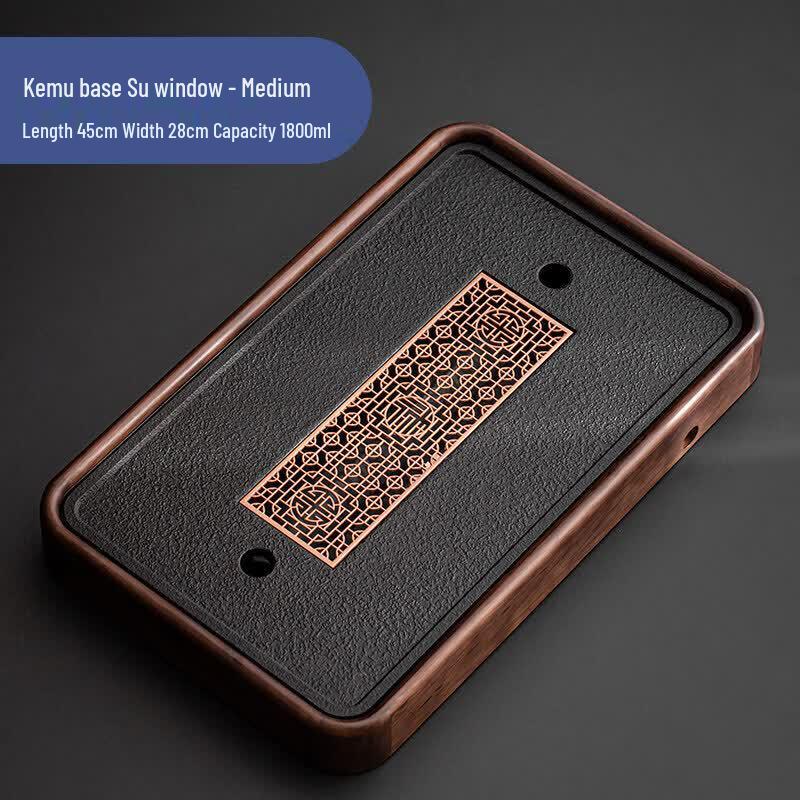Qiwei Rectangular Acrylic Double-Layer Tea Tray