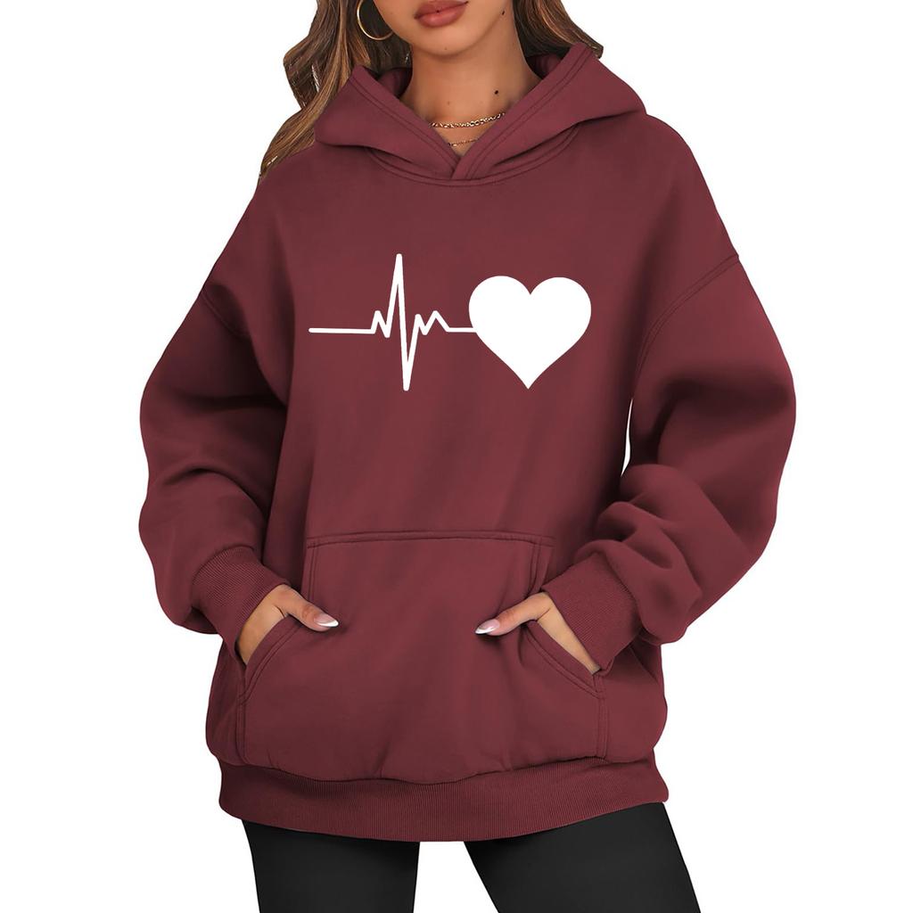 Womens Hoodies Oversized Sweatshirts Long Sleeve Casual Pullover Hooded Sweatshirt Tops