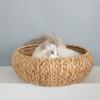 PP Rattan Circular Cat Cage Pet Bed Warm Autumn Winter Pad Cat Beds Removable Washable Doghouse Hammock for Cats Villa Nest