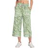 Women's Summer High Waist Printed Casual Sportswear Casual Cropped Pants Loose Pants