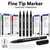 Waterproof 1.0mm Fine Tip Marker Pen for Colorful Quick-Drying Surface Labeling