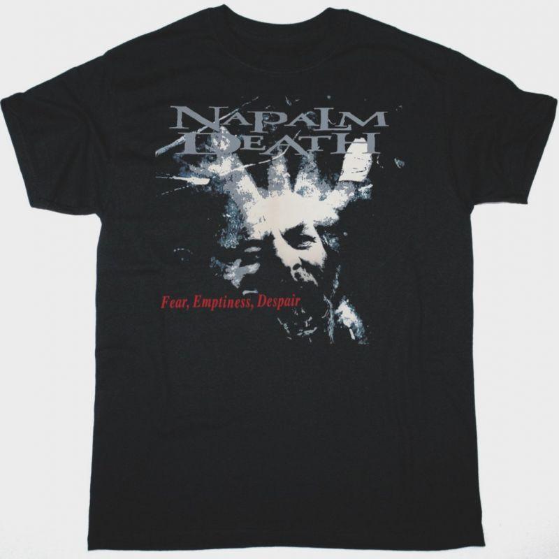 NAPALM DEATH FEAR EMPTINESS DESPAIR НОВАЯ ЧЕРНАЯ Унисекс Футболка M