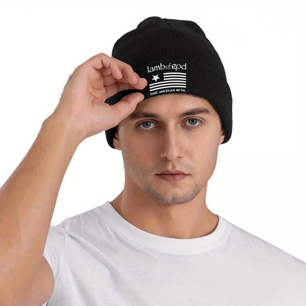 Lamb Of God Beanie Hats band Bonnet Hats Female Male Fashion Outdoor Sport Knitted Hat Winter Printed Thermal Elastic Caps
