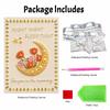 Unique 5D Framed Pearl Painting Kit with Moon Flower Star Lettering Sparkling Bead Art Canvas DIY Handmade Craft for Living Room Decor