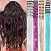 Highlights Clip Clip in Hair Extensions Colored Fairy Hair Hair Highlights Shiny Synthetic Hair Extension Clip
