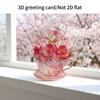 Flower Basket Pop Up Greeting Card Multicolor Flower Bouquet Card  for Mother's Day