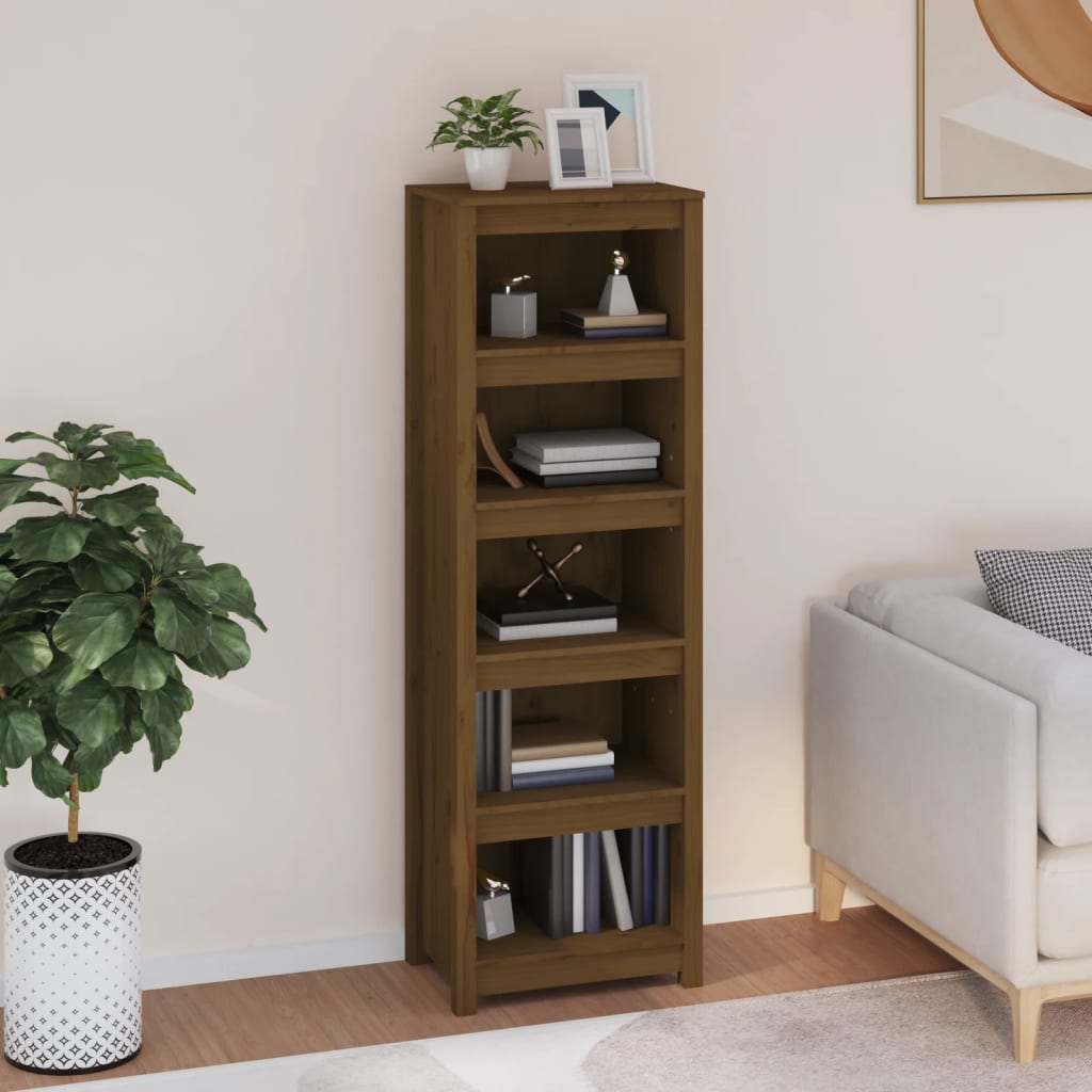 Bookshelf Honey Brown 50 x 35 x 154 cm Solid Pine Wood