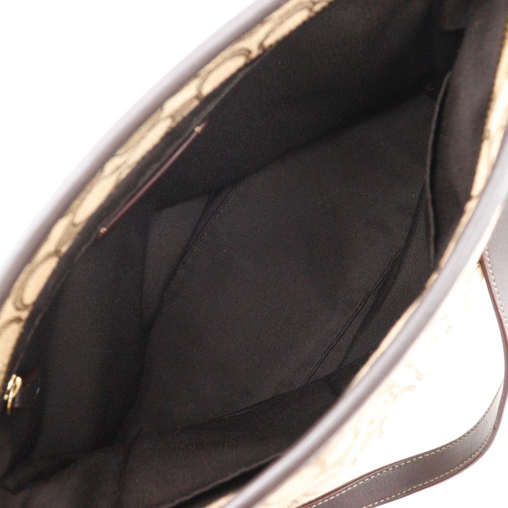 COACH Signature Tote Bag F58282 Brown canvas Women Used
