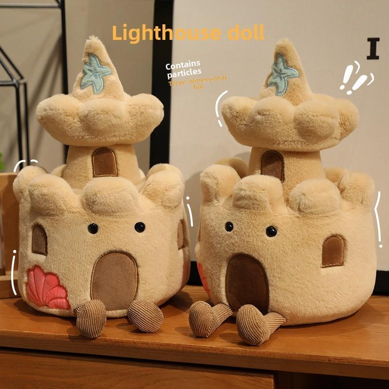 Beach Castle Stuffed Toy Pillow Ornament Bedroom Decor For Play Comfort And