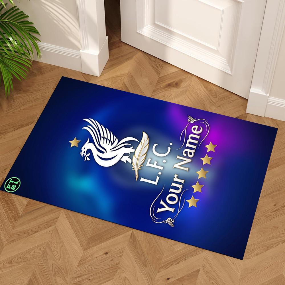Liverpool Customize Text Floor Mat Perfect for Study Room Dining Room Decorate Room Foyer Anti-slip Rug Decorate Offices Gift for Festivals