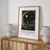 Vintage William Morris Exhibition Butterfly Moon & Stars Art Poster Canvas Painting Wall Prints Picture Living Room Home Decor