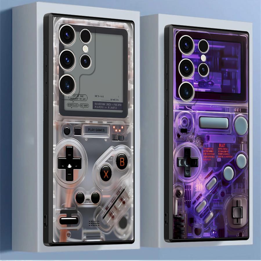 Game Machine Pattern Case for Samsung Galaxy S24 S25 Ultra S21+ S24Ultra S22 Plus S21 S23 FE S20 FE Soft Shell